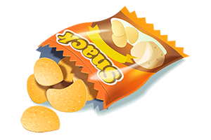 お菓子の包装のイラスト